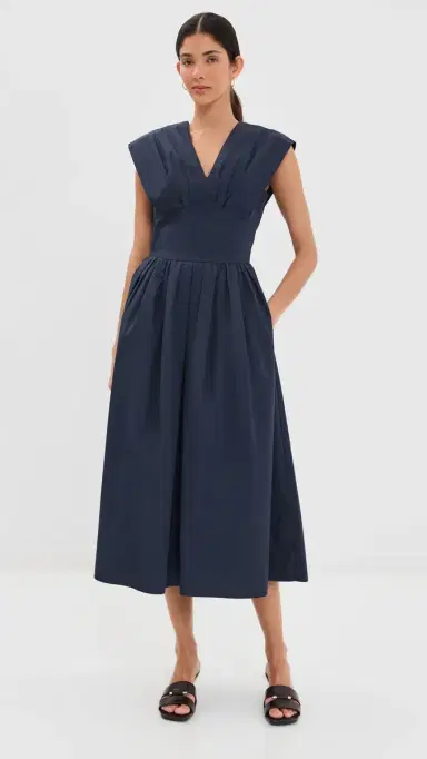 Rosie Assoulin In Full Bloom Dress Navy 6 | Thumbnail 2 Rosie Assoulin In Full Bloom Dress Navy 6 | Thumbnail 2