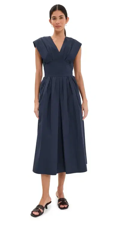 Rosie Assoulin In Full Bloom Dress Navy 6 | Thumbnail 1 Rosie Assoulin In Full Bloom Dress Navy 6 | Thumbnail 1
