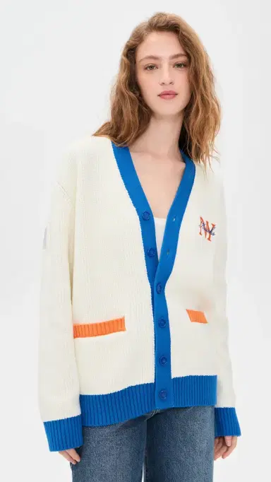 New York or Nowhere Knicks Rafters Cardigan Off White | Thumbnail 3 New York or Nowhere Knicks Rafters Cardigan Off White | Thumbnail 3