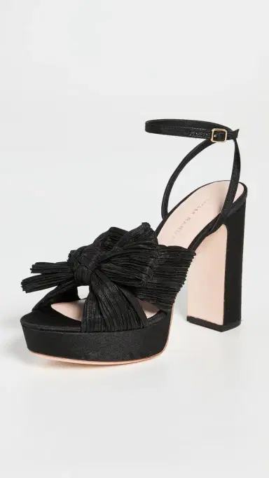 Loeffler Randall Pleated Platform Sandals Black | Thumbnail 2 Loeffler Randall Pleated Platform Sandals Black | Thumbnail 2