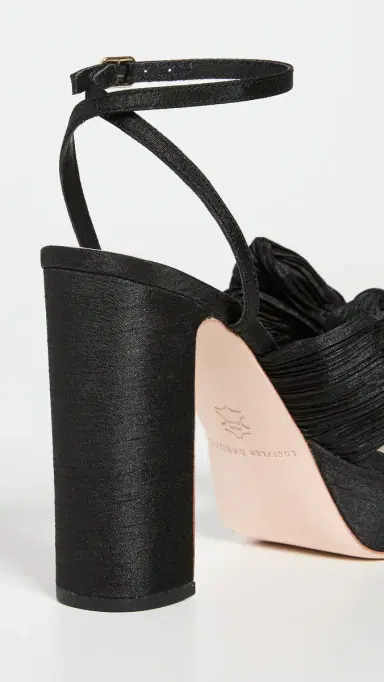 Loeffler Randall Pleated Platform Sandals Black | Thumbnail 4 Loeffler Randall Pleated Platform Sandals Black | Thumbnail 4