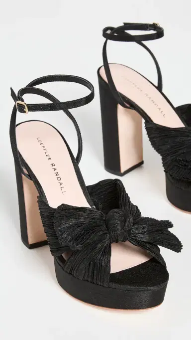 Loeffler Randall Pleated Platform Sandals Black | Thumbnail 5 Loeffler Randall Pleated Platform Sandals Black | Thumbnail 5