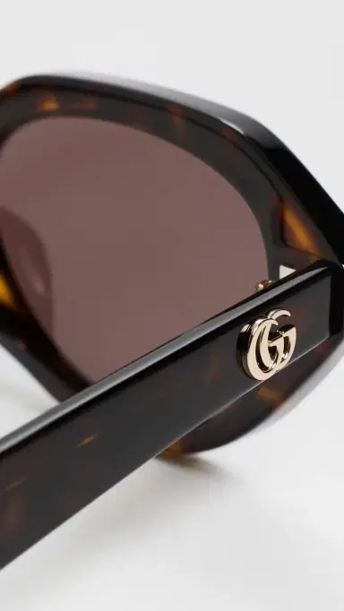 Gucci Double G Sunglasses Havana-Havana-Brown One Size | Thumbnail 5 Gucci Double G Sunglasses Havana-Havana-Brown One Size | Thumbnail 5