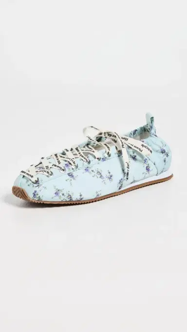 GANNI Lace Up Sporty Ballerina Flats Iced Aqua | Thumbnail 3 GANNI Lace Up Sporty Ballerina Flats Iced Aqua | Thumbnail 3