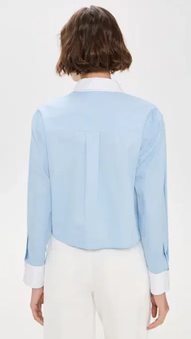 Sold Out NYC The Cropped Everything Shirt in French Blue French Blue | Thumbnail 3 Sold Out NYC The Cropped Everything Shirt in French Blue French Blue | Thumbnail 3
