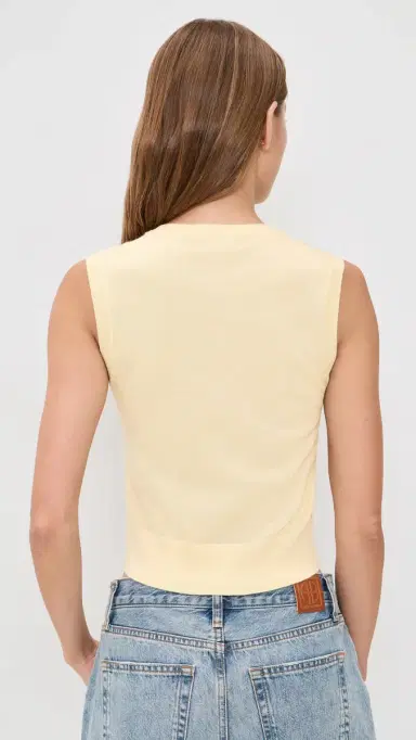 ANINE BING oni Crop Tank Top Butter Yellow | Thumbnail 3 ANINE BING oni Crop Tank Top Butter Yellow | Thumbnail 3