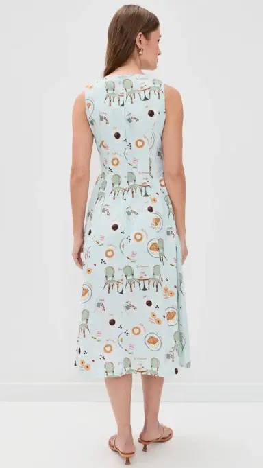 Bailey Rose Graphic Midi Dress Bluebell | Thumbnail 3 Bailey Rose Graphic Midi Dress Bluebell | Thumbnail 3