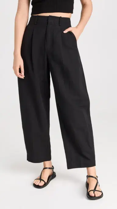 APIECE APART Bari Crop Trousers Black 0 | Thumbnail 2 APIECE APART Bari Crop Trousers Black 0 | Thumbnail 2
