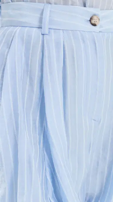 The Latest Dafne Stripe Bubble Shorts Light Blue | Thumbnail 6 The Latest Dafne Stripe Bubble Shorts Light Blue | Thumbnail 6