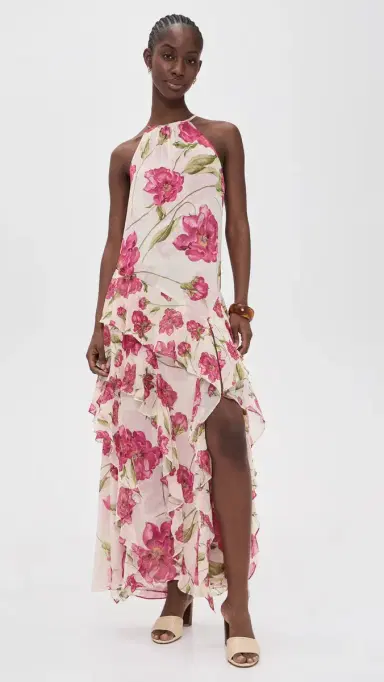 MISA Novah Dress Fuchsia Blooms Mix | Thumbnail 2 MISA Novah Dress Fuchsia Blooms Mix | Thumbnail 2