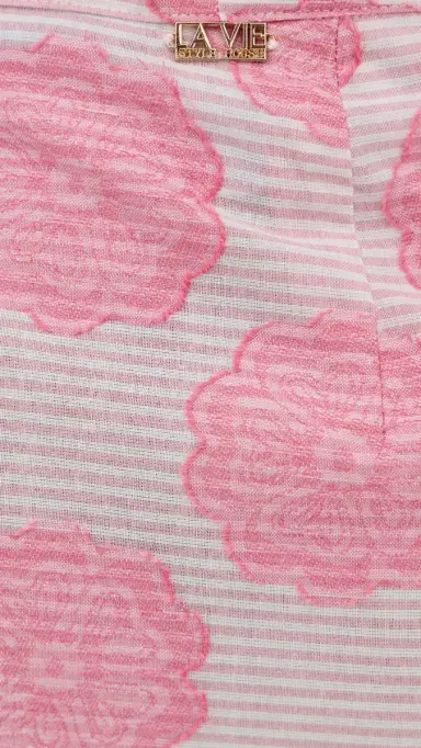 La Vie Style House Mod Flower Pink Mini Wrap Skirt Pink One Size | Thumbnail 6 La Vie Style House Mod Flower Pink Mini Wrap Skirt Pink One Size | Thumbnail 6