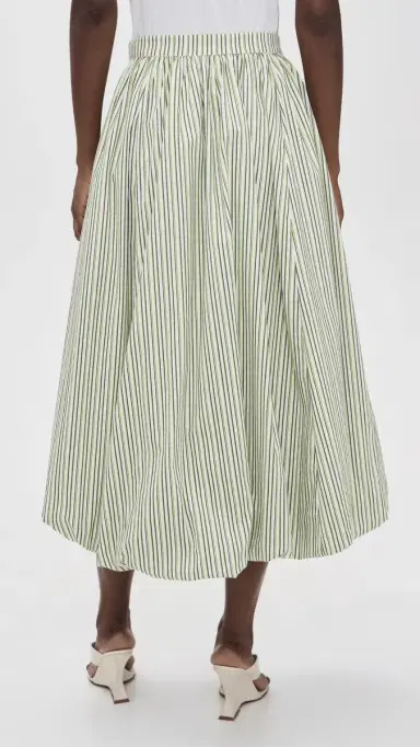 Cinq à Sept Striped Cellah Bubble Skirt /Lime | Thumbnail 3 Cinq à Sept Striped Cellah Bubble Skirt /Lime | Thumbnail 3