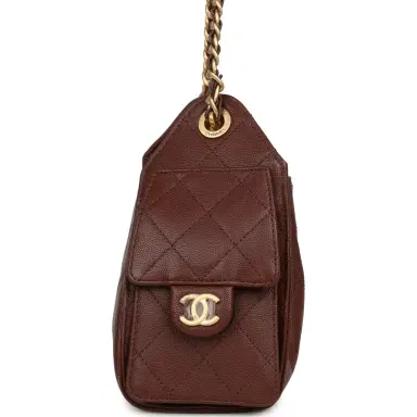 Chanel Chanel Mini 25 Hobo Bag Brown Caviar Antique Gold Hardware | Thumbnail 3 Chanel Chanel Mini 25 Hobo Bag Brown Caviar Antique Gold Hardware | Thumbnail 3