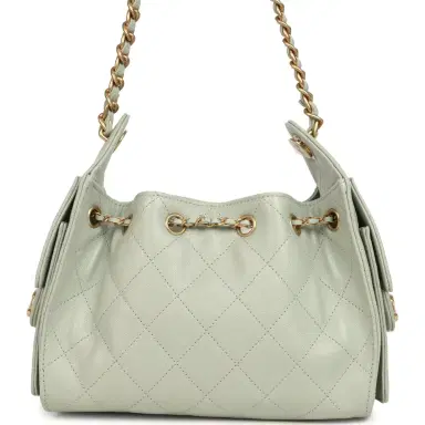 Chanel Chanel Mini 25 Hobo Bag Light Green Caviar Antique Gold Hardware | Thumbnail 4 Chanel Chanel Mini 25 Hobo Bag Light Green Caviar Antique Gold Hardware | Thumbnail 4