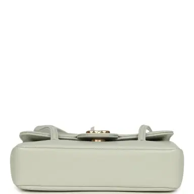 Chanel Chanel Mini Preppy Coco Clutch with Straps Light Green Shiny Caviar Brushed Gold Hardware | Thumbnail 6 Chanel Chanel Mini Preppy Coco Clutch with Straps Light Green Shiny Caviar Brushed Gold Hardware | Thumbnail 6