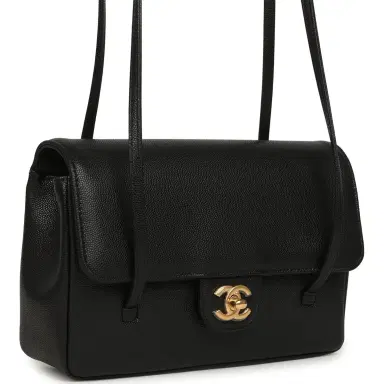 Chanel Chanel Small Preppy Coco Clutch with Straps Black Shiny Caviar Brushed Gold Hardware | Thumbnail 2 Chanel Chanel Small Preppy Coco Clutch with Straps Black Shiny Caviar Brushed Gold Hardware | Thumbnail 2