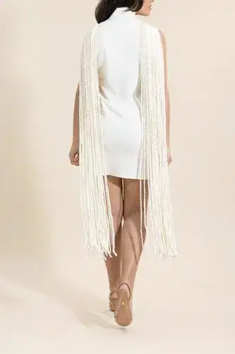 Alaïa Beaded Fringe Mini Dress | Thumbnail 4 Alaïa Beaded Fringe Mini Dress | Thumbnail 4