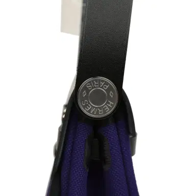 HERMÈS Hermes Herbag Zip 20 Mini Purple Toile Militaire Canvas and Black Vache Hunter Palladium Hardware | Thumbnail 4 HERMÈS Hermes Herbag Zip 20 Mini Purple Toile Militaire Canvas and Black Vache Hunter Palladium Hardware | Thumbnail 4