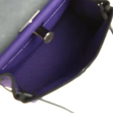 HERMÈS Hermes Herbag Zip 20 Mini Purple Toile Militaire Canvas and Black Vache Hunter Palladium Hardware | Thumbnail 10 HERMÈS Hermes Herbag Zip 20 Mini Purple Toile Militaire Canvas and Black Vache Hunter Palladium Hardware | Thumbnail 10