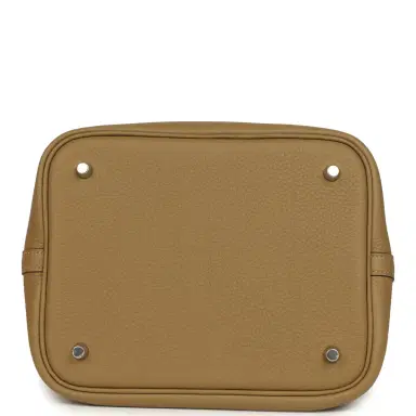 HERMÈS Hermes Picotin Lock 22 Dune Clemence Palladium Hardware | Thumbnail 6 HERMÈS Hermes Picotin Lock 22 Dune Clemence Palladium Hardware | Thumbnail 6