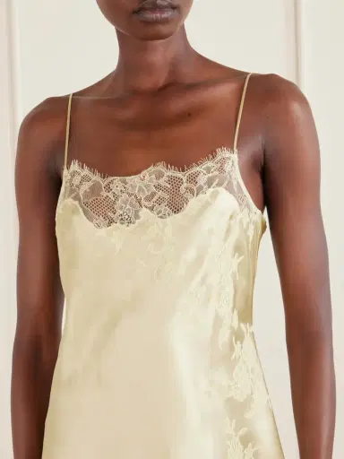 Carine Gilson Lace-trimmed Silk-satin Slip | Thumbnail 4 Carine Gilson Lace-trimmed Silk-satin Slip | Thumbnail 4