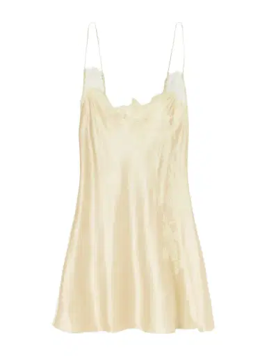 Carine Gilson Lace-trimmed Silk-satin Slip | Thumbnail 1 Carine Gilson Lace-trimmed Silk-satin Slip | Thumbnail 1