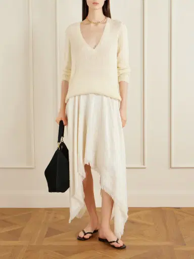 Kallmeyer Frayed Asymmetric Tweed Midi Skirt | Thumbnail 2 Kallmeyer Frayed Asymmetric Tweed Midi Skirt | Thumbnail 2
