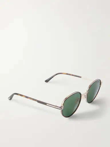 Tom Ford Jet-02 Round-frame Gold-tone And Tortoiseshell Acetate Sunglasses | Thumbnail 3 Tom Ford Jet-02 Round-frame Gold-tone And Tortoiseshell Acetate Sunglasses | Thumbnail 3