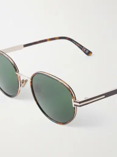 Tom Ford Jet-02 Round-frame Gold-tone And Tortoiseshell Acetate Sunglasses | Thumbnail 4 Tom Ford Jet-02 Round-frame Gold-tone And Tortoiseshell Acetate Sunglasses | Thumbnail 4