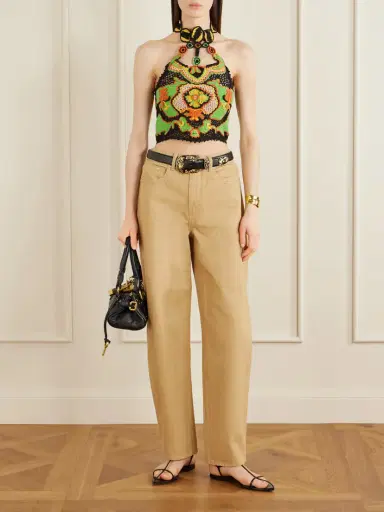 Etro Cropped Crocheted Cotton Halterneck Top | Thumbnail 2 Etro Cropped Crocheted Cotton Halterneck Top | Thumbnail 2