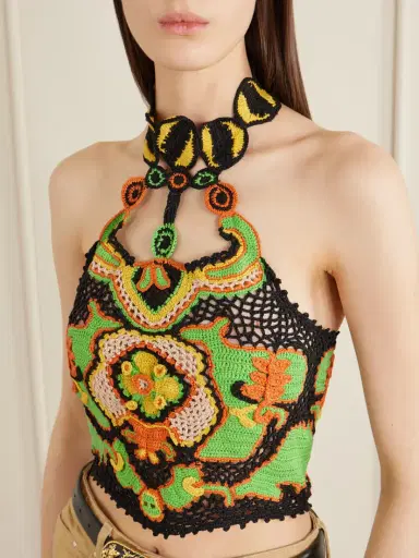 Etro Cropped Crocheted Cotton Halterneck Top | Thumbnail 5 Etro Cropped Crocheted Cotton Halterneck Top | Thumbnail 5