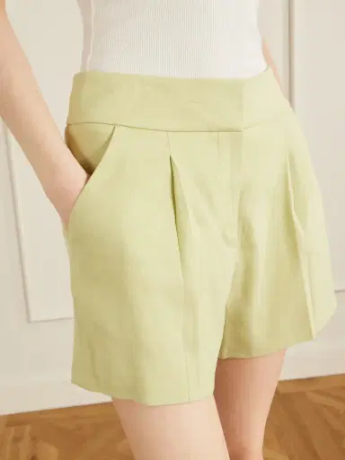 Veronica Beard Haina Pleated Linen-blend Twill Shorts | Thumbnail 5 Veronica Beard Haina Pleated Linen-blend Twill Shorts | Thumbnail 5
