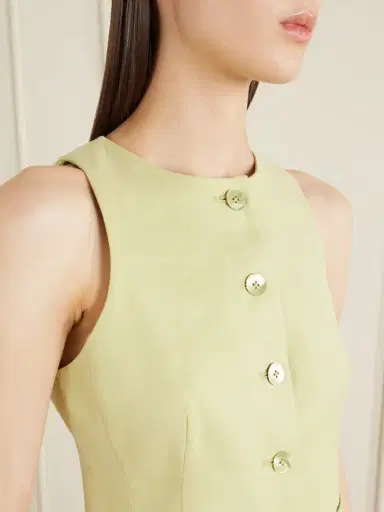 Veronica Beard Hartwell Linen-blend Twill Vest | Thumbnail 5 Veronica Beard Hartwell Linen-blend Twill Vest | Thumbnail 5