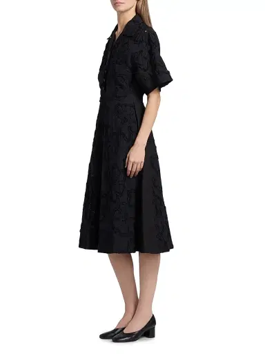 3.1 Phillip Lim Women's 3D Floral Embroiered Cotton-Blend Midi-Shirtdress | Thumbnail 4 3.1 Phillip Lim Women's 3D Floral Embroiered Cotton-Blend Midi-Shirtdress | Thumbnail 4