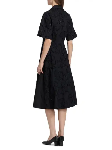 3.1 Phillip Lim Women's 3D Floral Embroiered Cotton-Blend Midi-Shirtdress | Thumbnail 5 3.1 Phillip Lim Women's 3D Floral Embroiered Cotton-Blend Midi-Shirtdress | Thumbnail 5