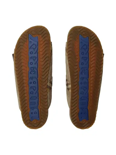 Burberry Men's MF Urchin Suede Check Sandals - Sparrow Beige | Thumbnail 5 Burberry Men's MF Urchin Suede Check Sandals - Sparrow Beige | Thumbnail 5