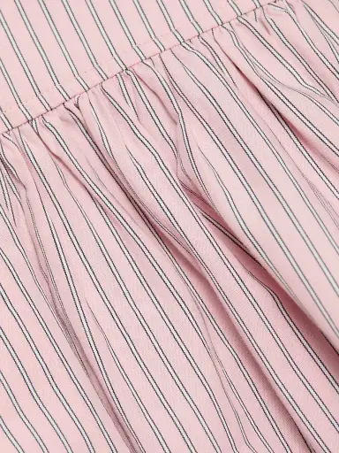 Ganni Women's Oxford Striped Frill Blouse - Chalk Pink | Thumbnail 7 Ganni Women's Oxford Striped Frill Blouse - Chalk Pink | Thumbnail 7