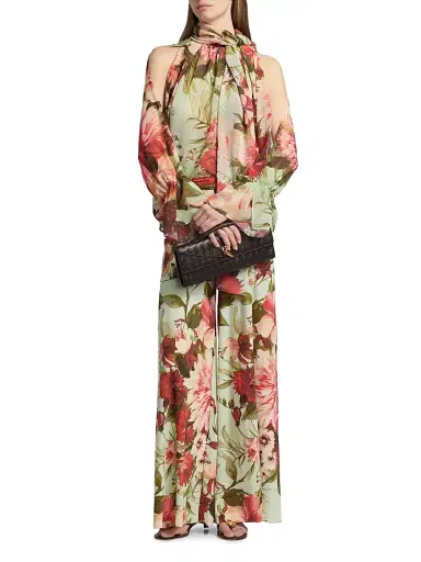 Chiara Boni La Petite Robe Women's Slawa Floral Print Georgette Blouse | Thumbnail 2 Chiara Boni La Petite Robe Women's Slawa Floral Print Georgette Blouse | Thumbnail 2