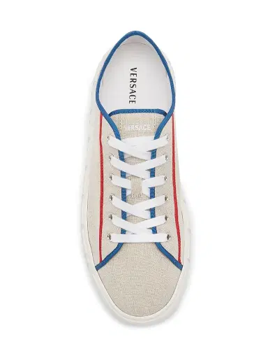 Versace Men's Canvas Low-Top Sneakers | Thumbnail 4 Versace Men's Canvas Low-Top Sneakers | Thumbnail 4