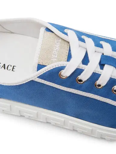Versace Men's Canvas Low-Top Sneakers | Thumbnail 4 Versace Men's Canvas Low-Top Sneakers | Thumbnail 4