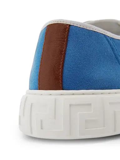 Versace Men's Canvas Low-Top Sneakers | Thumbnail 5 Versace Men's Canvas Low-Top Sneakers | Thumbnail 5