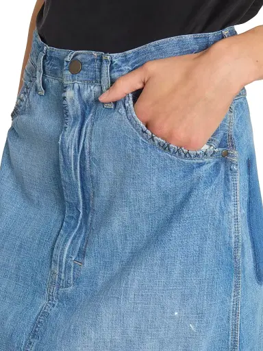 Maison Margiela Women's Distressed Denim Midi-Skirt | Thumbnail 6 Maison Margiela Women's Distressed Denim Midi-Skirt | Thumbnail 6