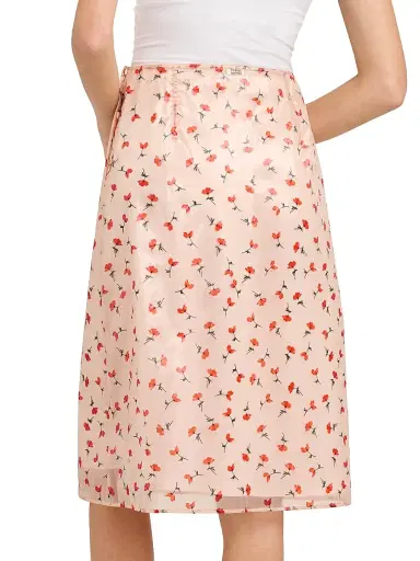Jil Sander Women's Floral Organza Knee-Length Skirt - Pink Salt | Thumbnail 5 Jil Sander Women's Floral Organza Knee-Length Skirt - Pink Salt | Thumbnail 5