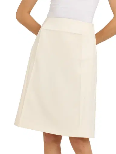 Jil Sander Women's Double-Faced Crepe Knee-Length Skirt - Porcelain | Thumbnail 3 Jil Sander Women's Double-Faced Crepe Knee-Length Skirt - Porcelain | Thumbnail 3