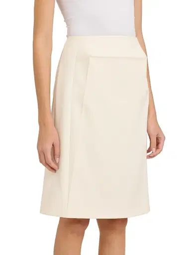 Jil Sander Women's Double-Faced Crepe Knee-Length Skirt - Porcelain | Thumbnail 4 Jil Sander Women's Double-Faced Crepe Knee-Length Skirt - Porcelain | Thumbnail 4