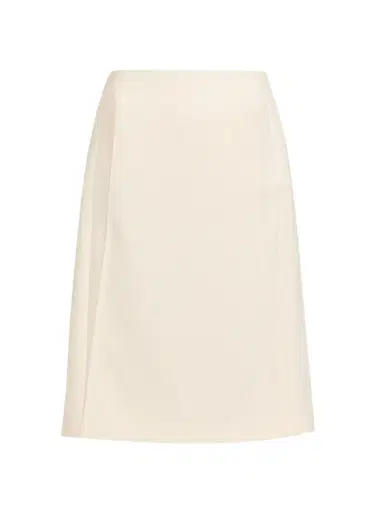 Jil Sander Women's Double-Faced Crepe Knee-Length Skirt - Porcelain | Thumbnail 1 Jil Sander Women's Double-Faced Crepe Knee-Length Skirt - Porcelain | Thumbnail 1