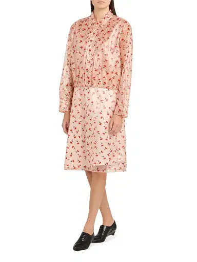 Jil Sander Women's Floral Organza Blouse - Pink Salt | Thumbnail 2 Jil Sander Women's Floral Organza Blouse - Pink Salt | Thumbnail 2
