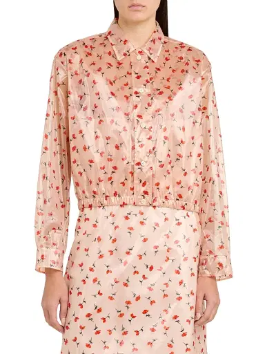 Jil Sander Women's Floral Organza Blouse - Pink Salt | Thumbnail 3 Jil Sander Women's Floral Organza Blouse - Pink Salt | Thumbnail 3
