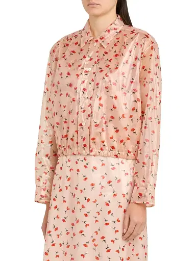 Jil Sander Women's Floral Organza Blouse - Pink Salt | Thumbnail 4 Jil Sander Women's Floral Organza Blouse - Pink Salt | Thumbnail 4