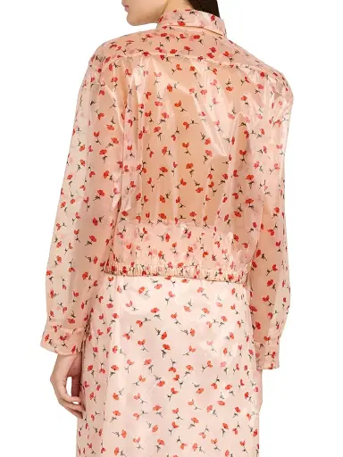 Jil Sander Women's Floral Organza Blouse - Pink Salt | Thumbnail 5 Jil Sander Women's Floral Organza Blouse - Pink Salt | Thumbnail 5